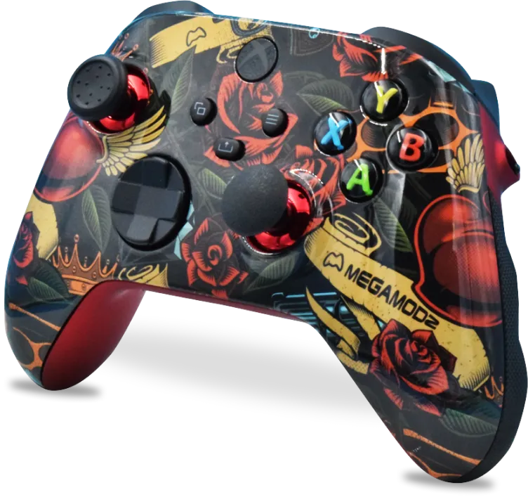 Xbox Series X FPS Pro Controller Guns & Roses Exclusive Design Front Shell